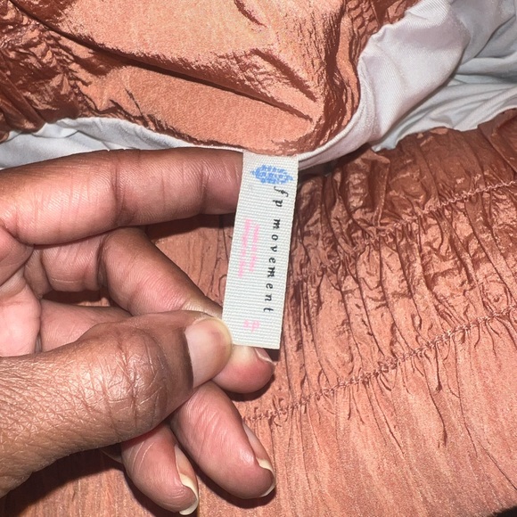 FP Movement by Free People High-Waist Ruched Shorts — Orange size Small - Picture 3 of 6